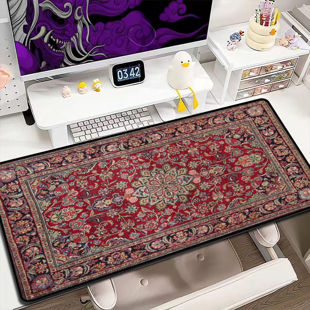 Retro Gaming Desk - Tappetino per Mouse Grande con Motivo