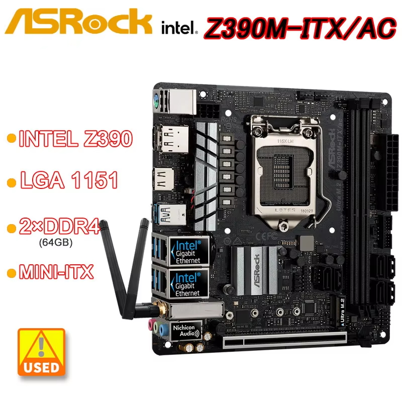 Intel Cpu Core I9 - Scheda madre Asrock Z390M-ITX/AC Mini-ITX Intel