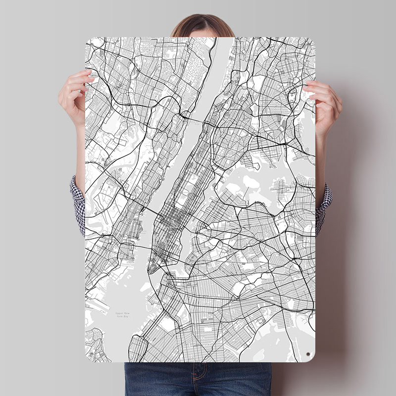 Retro Gaming York - Poster con Mappa di New York,