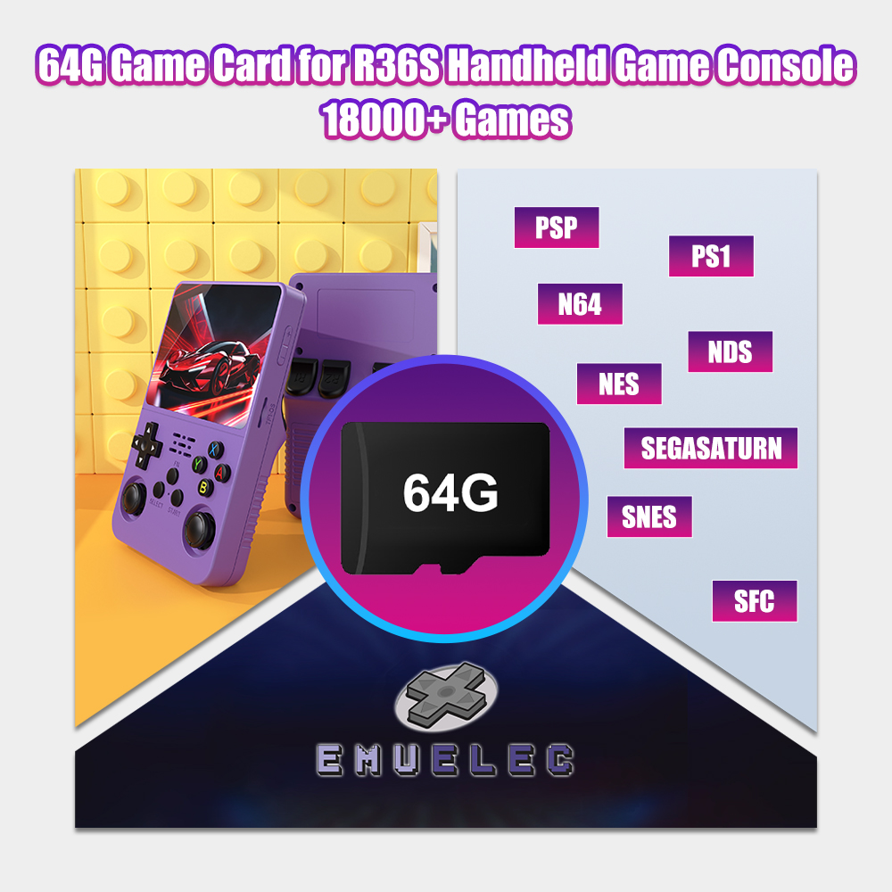 Retro Gaming N64 - Scheda TF di gioco 64G per