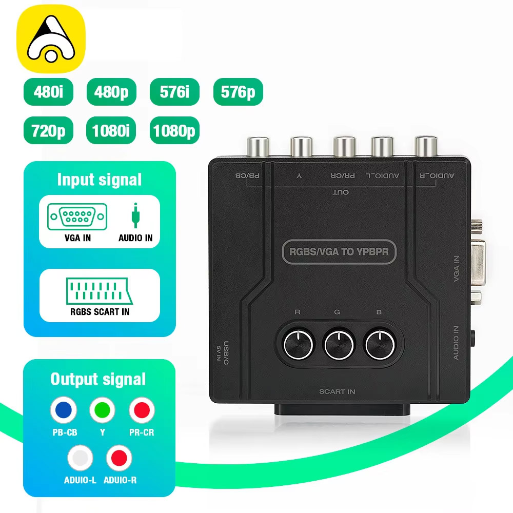 Retro Gaming Handhelds - Convertitore da RGBS VGA a Componente