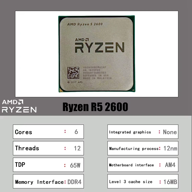 Processore AMD Ryzen 5 R5 2600 - Amd Cpu Ryzen 5 recensione e prezzo