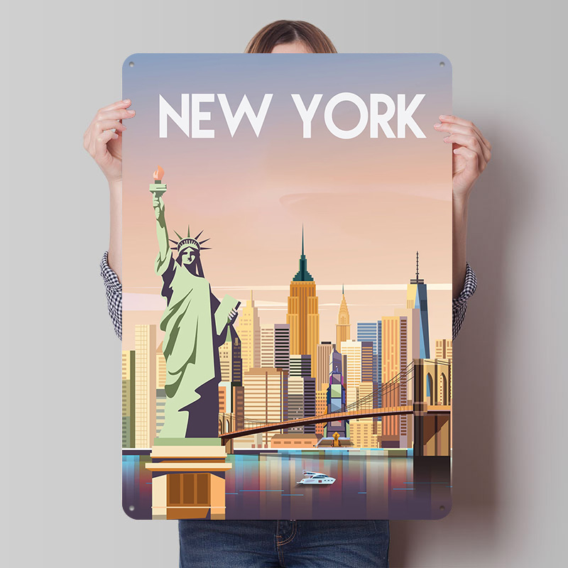 Poster in Metallo di New York, - Retro Gaming York recensione e prezzo